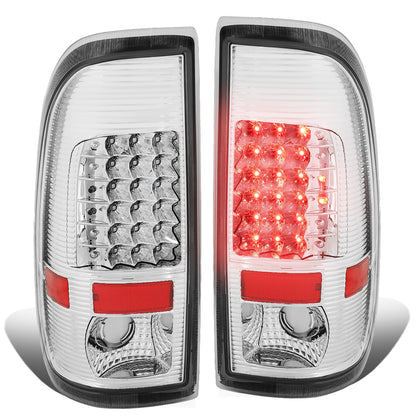 FAROS TRASEROS 08-16 FORD F-250, F-350, F-450, F-550 - SUPER DUTY / 09-16 FORD F-350, F-450 / 15-16 FORD F-550 - LED - CHROME / CLEAR