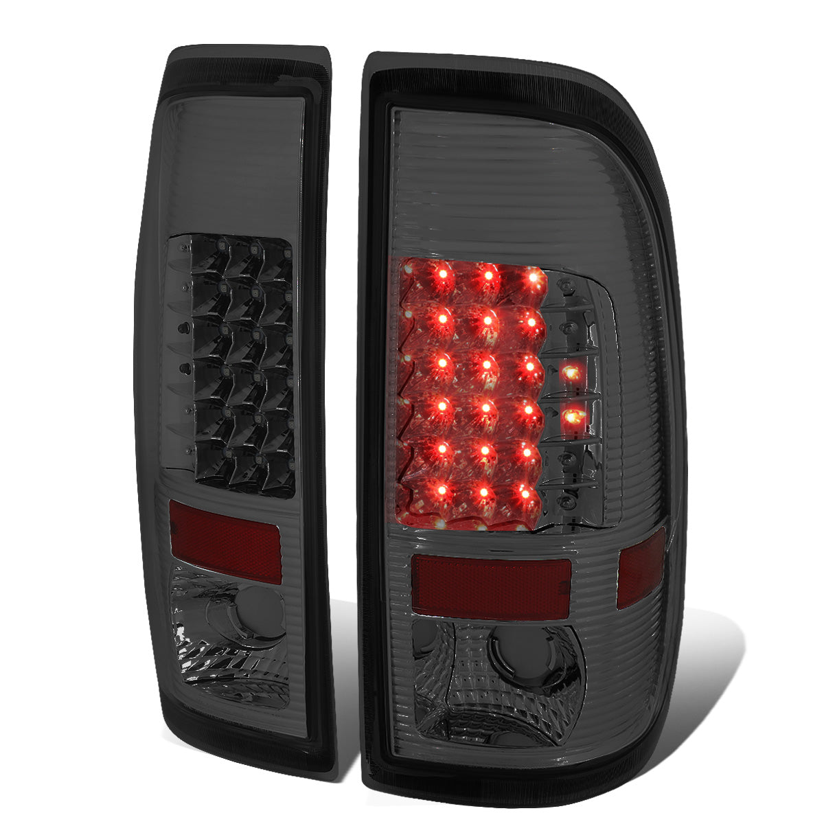 FAROS TRASEROS 08-16 FORD F-250, F-350, F-450, F-550 - SUPER DUTY / 09-16 FORD F-350, F-450 / 15-16 FORD F-550 - LED - CHROME / SMOKE
