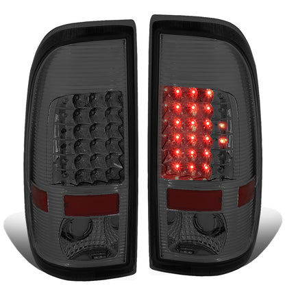 FAROS TRASEROS 08-16 FORD F-250, F-350, F-450, F-550 - SUPER DUTY / 09-16 FORD F-350, F-450 / 15-16 FORD F-550 - LED - CHROME / SMOKE