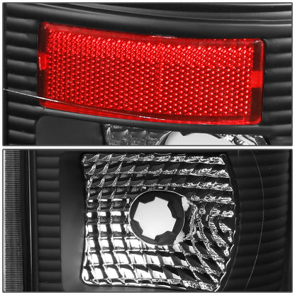 FAROS TRASEROS 08-16 FORD F-250, F-350, F-450, F-550 - SUPER DUTY / 09-16 FORD F-350, F-450 / 15-16 FORD F-550 - RED L-BAR - 3D - LED - BLACK / CLEAR