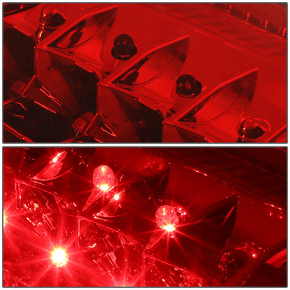 FAROS TRASEROS 08-16 FORD F-250, F-350, F-450, F-550 - SUPER DUTY / 09-16 FORD F-350, F-450 / 15-16 FORD F-550 - RED L-BAR - 3D - LED - CHROME / RED