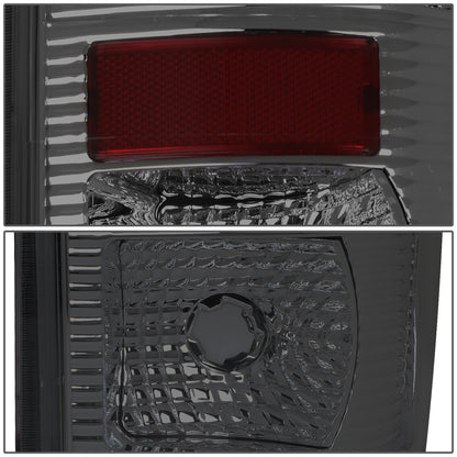 FAROS TRASEROS 08-16 FORD F-250, F-350, F-450, F-550 - SUPER DUTY / 09-16 FORD F-350, F-450 / 15-16 FORD F-550 - RED L-BAR - 3D - LED - CHROME / SMOKE