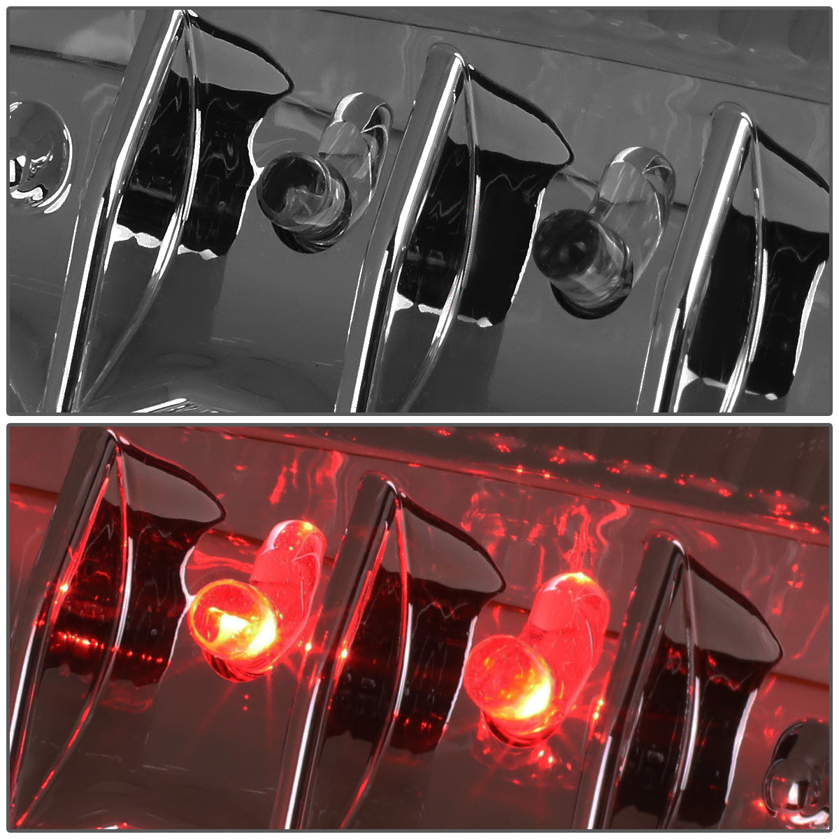 FAROS TRASEROS 08-16 FORD F-250, F-350, F-450, F-550 - SUPER DUTY / 09-16 FORD F-350, F-450 / 15-16 FORD F-550 - RED L-BAR - 3D - LED - CHROME / SMOKE
