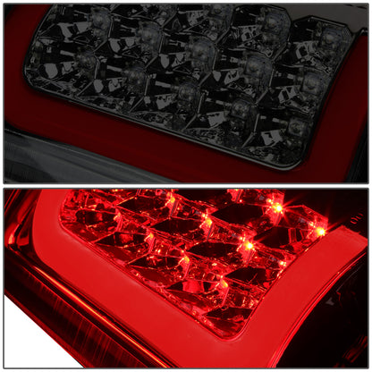 FAROS TRASEROS 00-06 CHEVY TAHOE , CHEVY SUBURBAN 1500 , 2500 , GMC YUKON , YUKON XL 1500 , 2500 - C-BAR - 3D - U-HALO LED - FITS LIFT DOOR MODELS ONLY , DOES NOT FIT BARN DOOR MODELS - CHROME / SMOKE
