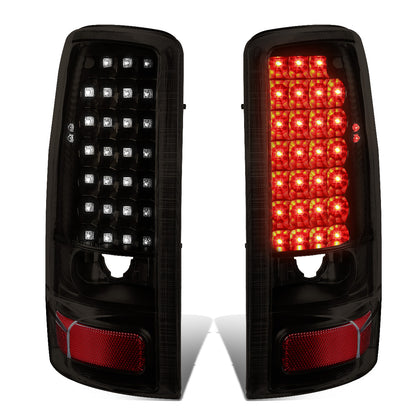 FAROS TRASEROS 00-06 CHEVY TAHOE , CHEVY SUBURBAN 1500 , 2500 , GMC YUKON , YUKON XL 1500 , 2500 - LED - FITS LIFT DOOR MODELS ONLY , DOES NOT FIT BARN DOOR MODELS - BLACK / SMOKE