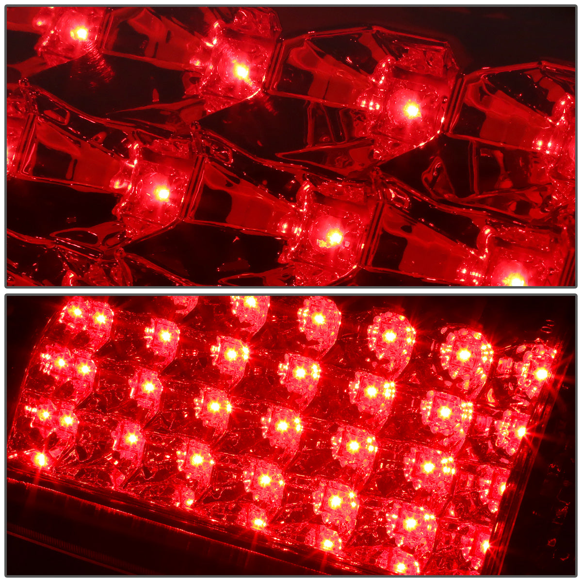 FAROS TRASEROS 00-06 CHEVY TAHOE , CHEVY SUBURBAN 1500 , 2500 , GMC YUKON , YUKON XL 1500 , 2500 - LED - FITS LIFT DOOR MODELS ONLY , DOES NOT FIT BARN DOOR MODELS - CHROME / RED
