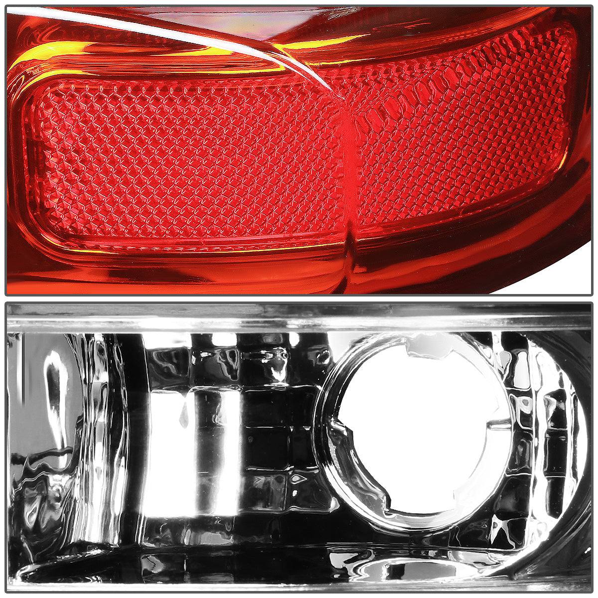 FAROS TRASEROS 00-06 CHEVY TAHOE , CHEVY SUBURBAN 1500 , 2500 , GMC YUKON , YUKON XL 1500 , 2500 - LED - FITS LIFT DOOR MODELS ONLY , DOES NOT FIT BARN DOOR MODELS - CHROME / RED