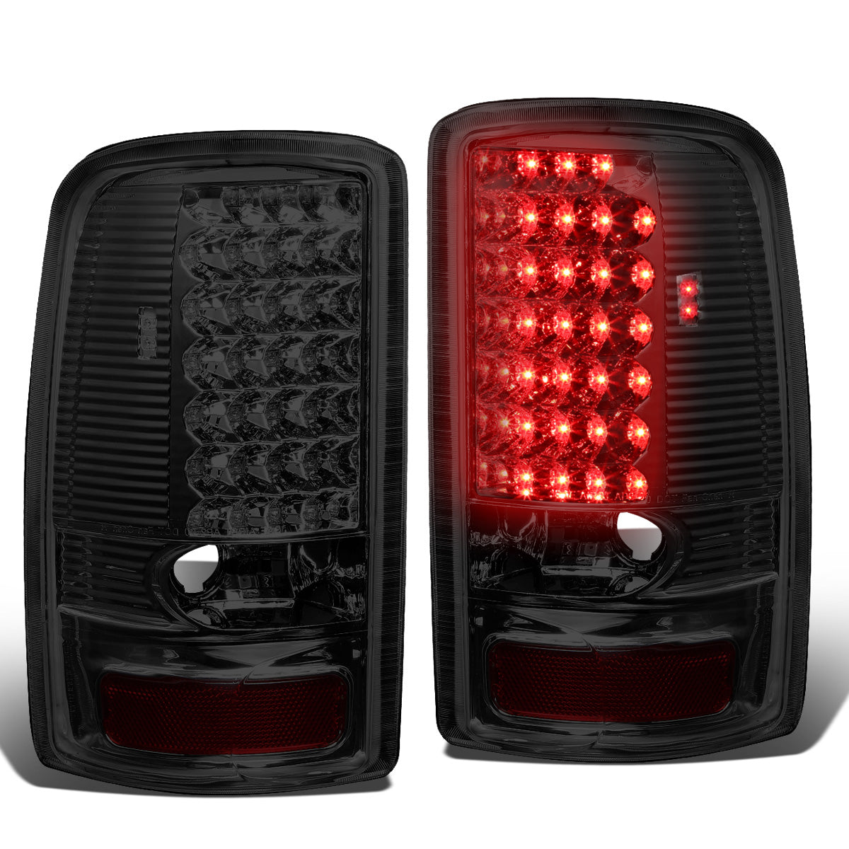 FAROS TRASEROS 00-06 CHEVY TAHOE , CHEVY SUBURBAN 1500 , 2500 , GMC YUKON , YUKON XL 1500 , 2500 - LED - FITS LIFT DOOR MODELS ONLY , DOES NOT FIT BARN DOOR MODELS - CHROME / SMOKE