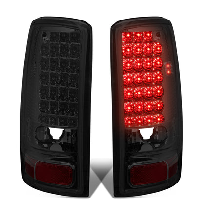 FAROS TRASEROS 00-06 CHEVY TAHOE , CHEVY SUBURBAN 1500 , 2500 , GMC YUKON , YUKON XL 1500 , 2500 - LED - FITS LIFT DOOR MODELS ONLY , DOES NOT FIT BARN DOOR MODELS - CHROME / SMOKE
