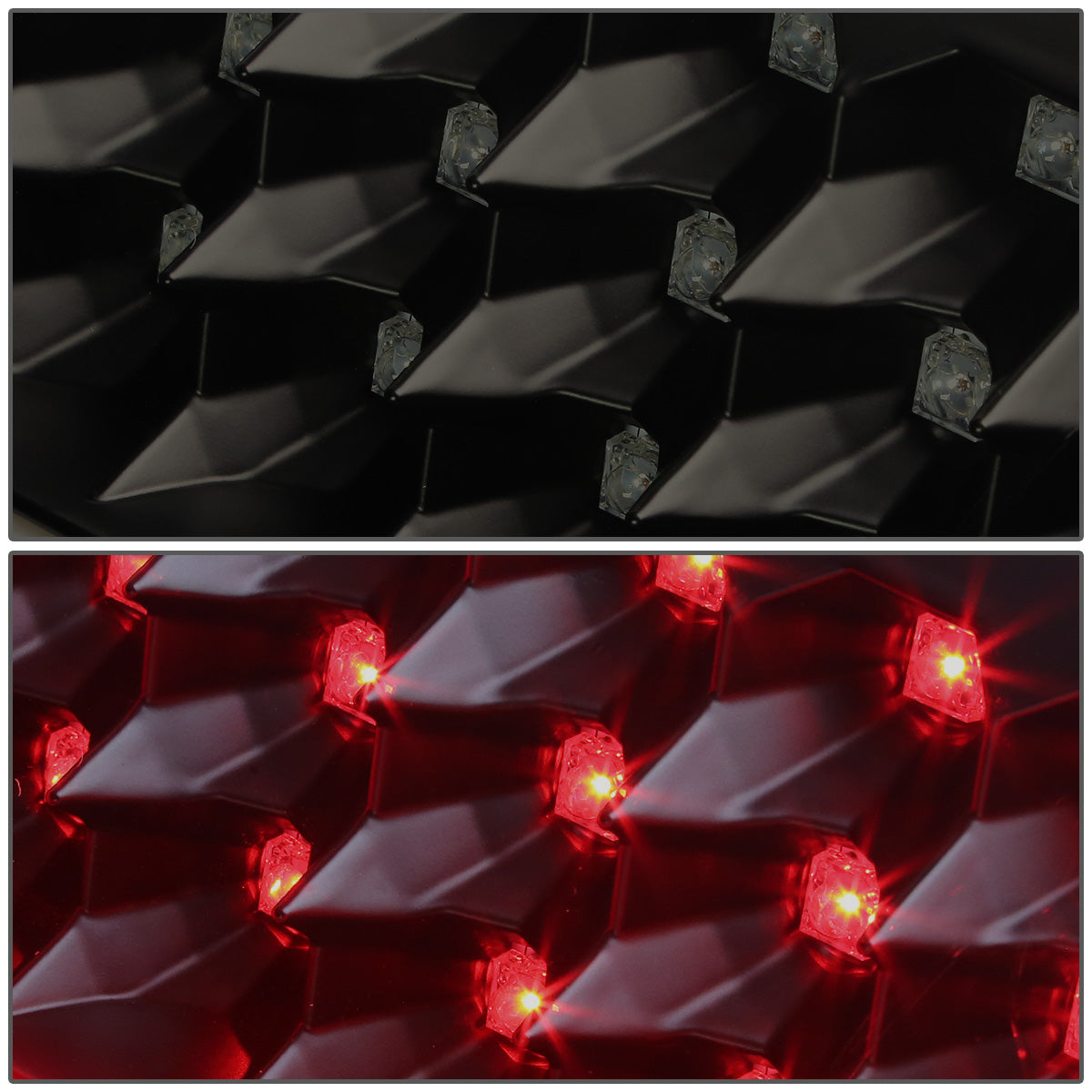 FAROS TRASEROS 00-06 CHEVY TAHOE , CHEVY SUBURBAN 1500 , 2500 , GMC YUKON , YUKON XL 1500 , 2500 - RED C-BAR - 3D - U-HALO LED - FITS LIFT DOOR MODELS ONLY , DOES NOT FIT BARN DOOR MODELS - BLACK / SMOKE