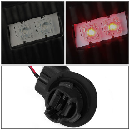 FAROS TRASEROS 00-06 CHEVY TAHOE , CHEVY SUBURBAN 1500 , 2500 , GMC YUKON , YUKON XL 1500 , 2500 - RED C-BAR - 3D - U-HALO LED - FITS LIFT DOOR MODELS ONLY , DOES NOT FIT BARN DOOR MODELS - BLACK / SMOKE
