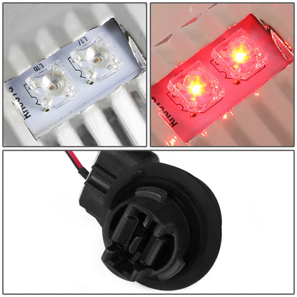 FAROS TRASEROS 00-06 CHEVY TAHOE , CHEVY SUBURBAN 1500 , 2500 , GMC YUKON , YUKON XL 1500 , 2500 - RED C-BAR - 3D - U-HALO LED - FITS LIFT DOOR MODELS ONLY , DOES NOT FIT BARN DOOR MODELS - CHROME / CLEAR