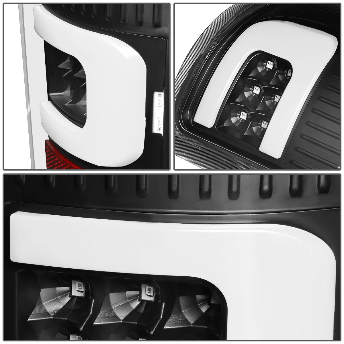 FAROS TRASEROS 07-13 GMC SIERRA 1500 - 07-14 GMC SIERRA 2500HD 3500HD - DOES NOT FIT DUALLY MODELS, DOES NOT FIT DENALI MODELS, DOES NOT FIT MODELS WITH 921 BACKUP BULB MODELS - 3D - LED - BLACK / CLEAR