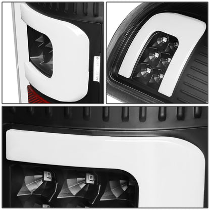 FAROS TRASEROS 07-13 GMC SIERRA 1500 - 07-14 GMC SIERRA 2500HD 3500HD - DOES NOT FIT DUALLY MODELS, DOES NOT FIT DENALI MODELS, DOES NOT FIT MODELS WITH 921 BACKUP BULB MODELS - 3D - LED - BLACK / CLEAR