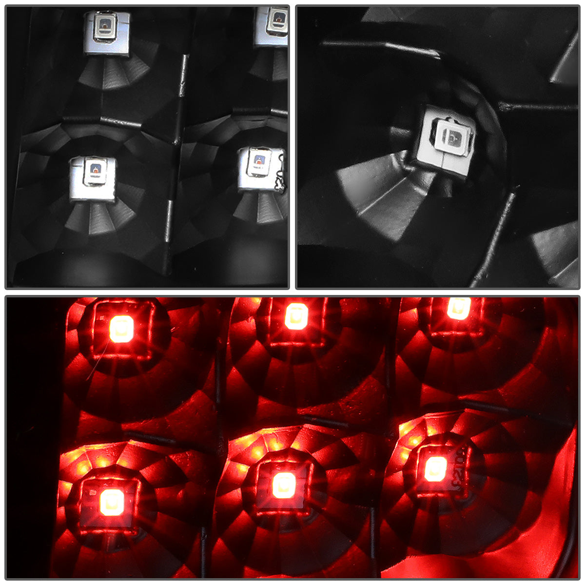 FAROS TRASEROS 07-13 GMC SIERRA 1500 - 07-14 GMC SIERRA 2500HD 3500HD - DOES NOT FIT DUALLY MODELS, DOES NOT FIT DENALI MODELS, DOES NOT FIT MODELS WITH 921 BACKUP BULB MODELS - 3D - LED - BLACK / CLEAR