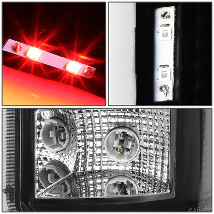 FAROS TRASEROS 07-13 GMC SIERRA 1500 - 07-14 GMC SIERRA 2500HD 3500HD - DOES NOT FIT DUALLY MODELS, DOES NOT FIT DENALI MODELS, DOES NOT FIT MODELS WITH 921 BACKUP BULB MODELS - 3D - LED - BLACK / CLEAR
