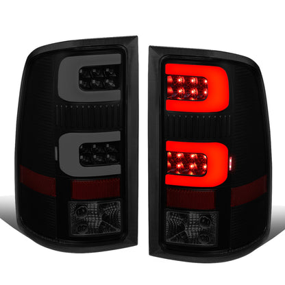 FAROS TRASEROS 07-13 GMC SIERRA 1500 - 07-14 GMC SIERRA 2500HD 3500HD - DOES NOT FIT DUALLY MODELS, DOES NOT FIT DENALI MODELS, DOES NOT FIT MODELS WITH 921 BACKUP BULB MODELS - 3D - LED - BLACK / SMOKE