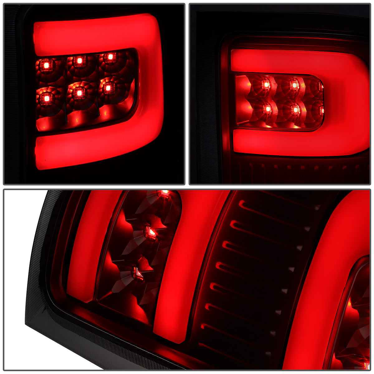 FAROS TRASEROS 07-13 GMC SIERRA 1500 - 07-14 GMC SIERRA 2500HD 3500HD - DOES NOT FIT DUALLY MODELS, DOES NOT FIT DENALI MODELS, DOES NOT FIT MODELS WITH 921 BACKUP BULB MODELS - 3D - LED - BLACK / SMOKE