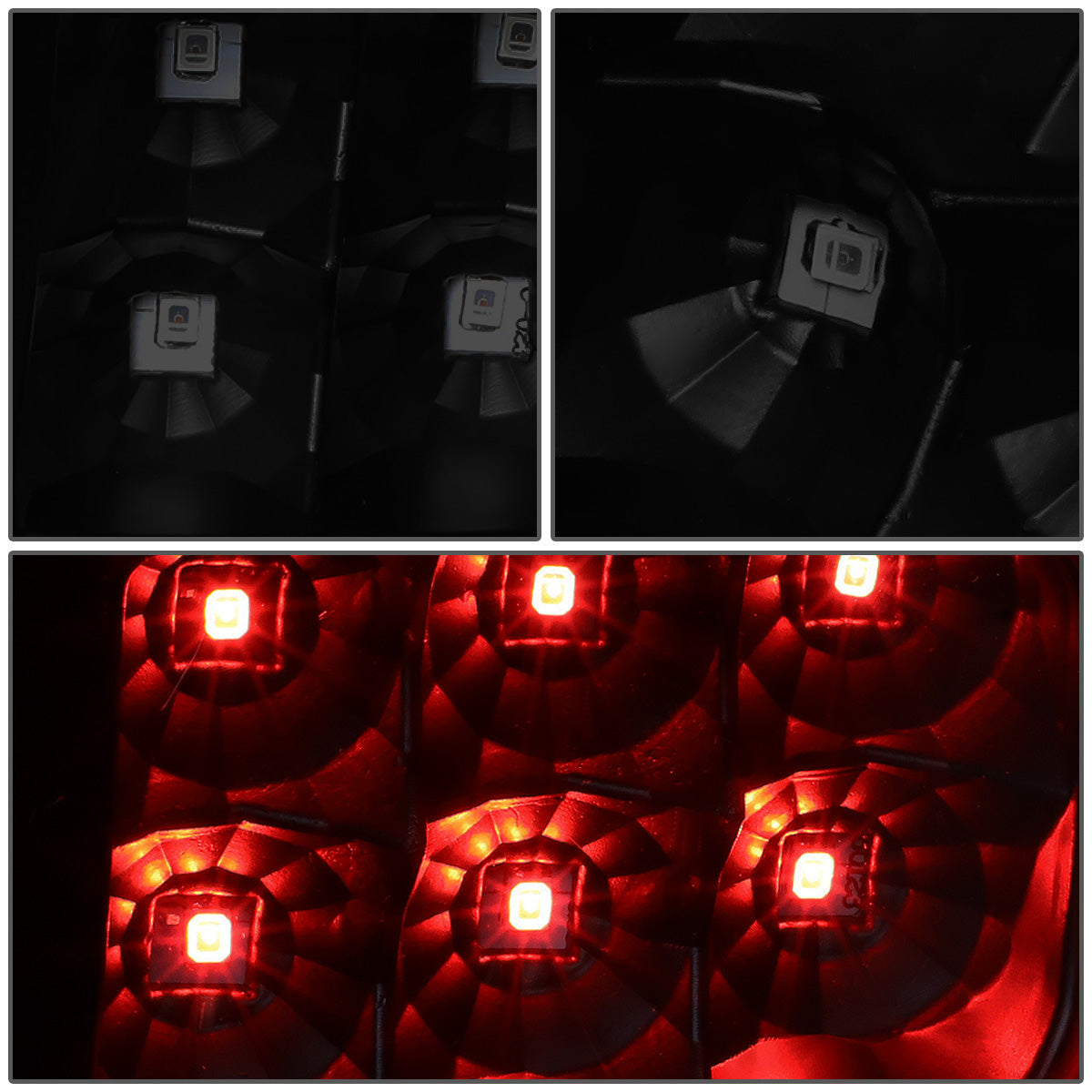 FAROS TRASEROS 07-13 GMC SIERRA 1500 - 07-14 GMC SIERRA 2500HD 3500HD - DOES NOT FIT DUALLY MODELS, DOES NOT FIT DENALI MODELS, DOES NOT FIT MODELS WITH 921 BACKUP BULB MODELS - 3D - LED - BLACK / SMOKE