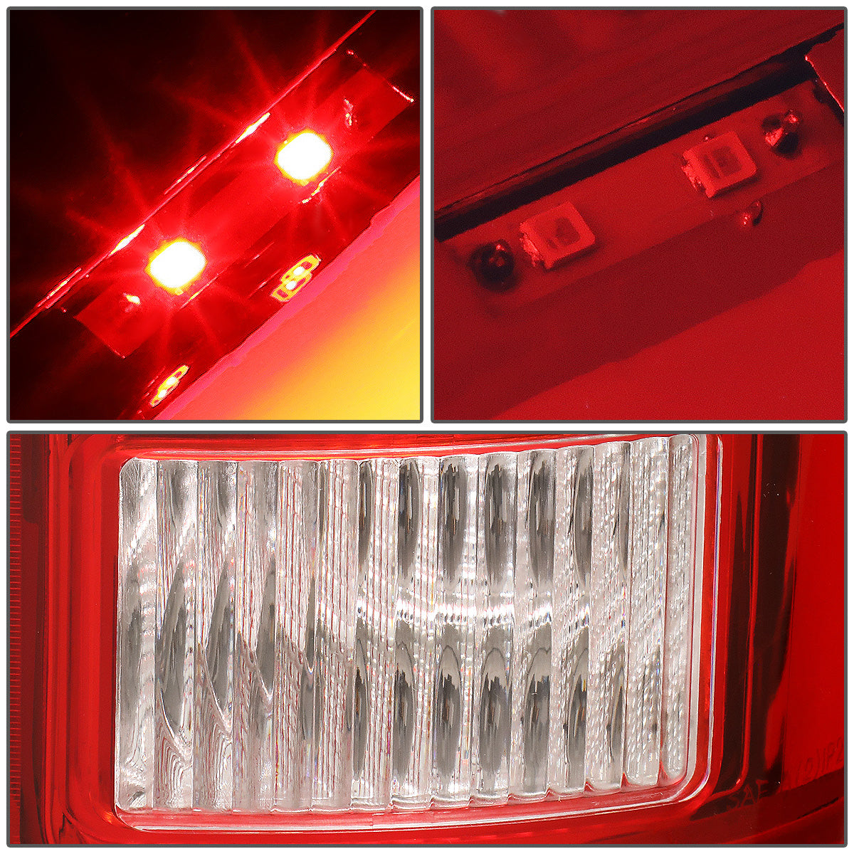 FAROS TRASEROS 07-13 GMC SIERRA 1500 - 07-14 GMC SIERRA 2500HD 3500HD - DOES NOT FIT DUALLY MODELS, DOES NOT FIT DENALI MODELS, DOES NOT FIT MODELS WITH 921 BACKUP BULB MODELS - 3D - LED - CHROME / RED