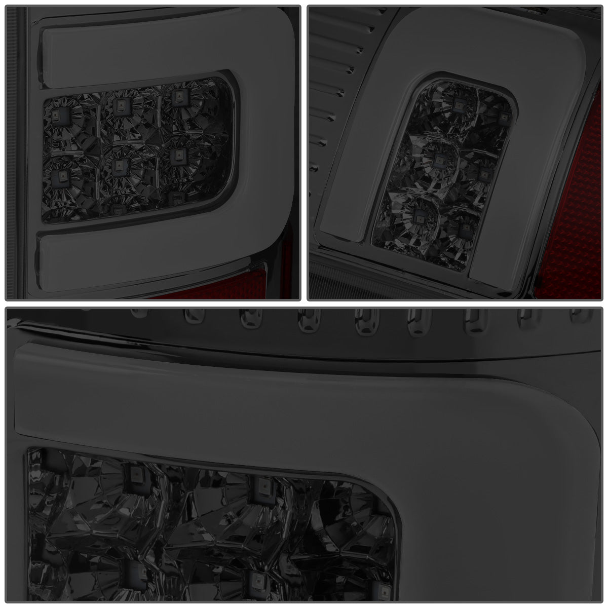 FAROS TRASEROS 07-13 GMC SIERRA 1500 - 07-14 GMC SIERRA 2500HD 3500HD - DOES NOT FIT DUALLY MODELS, DOES NOT FIT DENALI MODELS, DOES NOT FIT MODELS WITH 921 BACKUP BULB MODELS - 3D - LED - CHROME / SMOKE