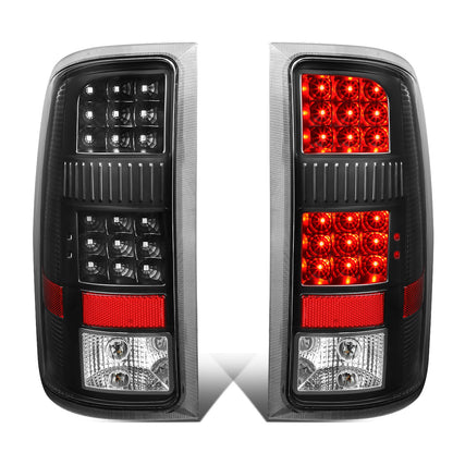 FAROS TRASEROS 07-13 GMC SIERRA 1500 - 07-14 GMC SIERRA 2500HD 3500HD - DOES NOT FIT DUALLY MODELS, DOES NOT FIT DENALI MODELS, DOES NOT FIT MODELS WITH 921 BACKUP BULB MODELS - LED - BLACK / CLEAR
