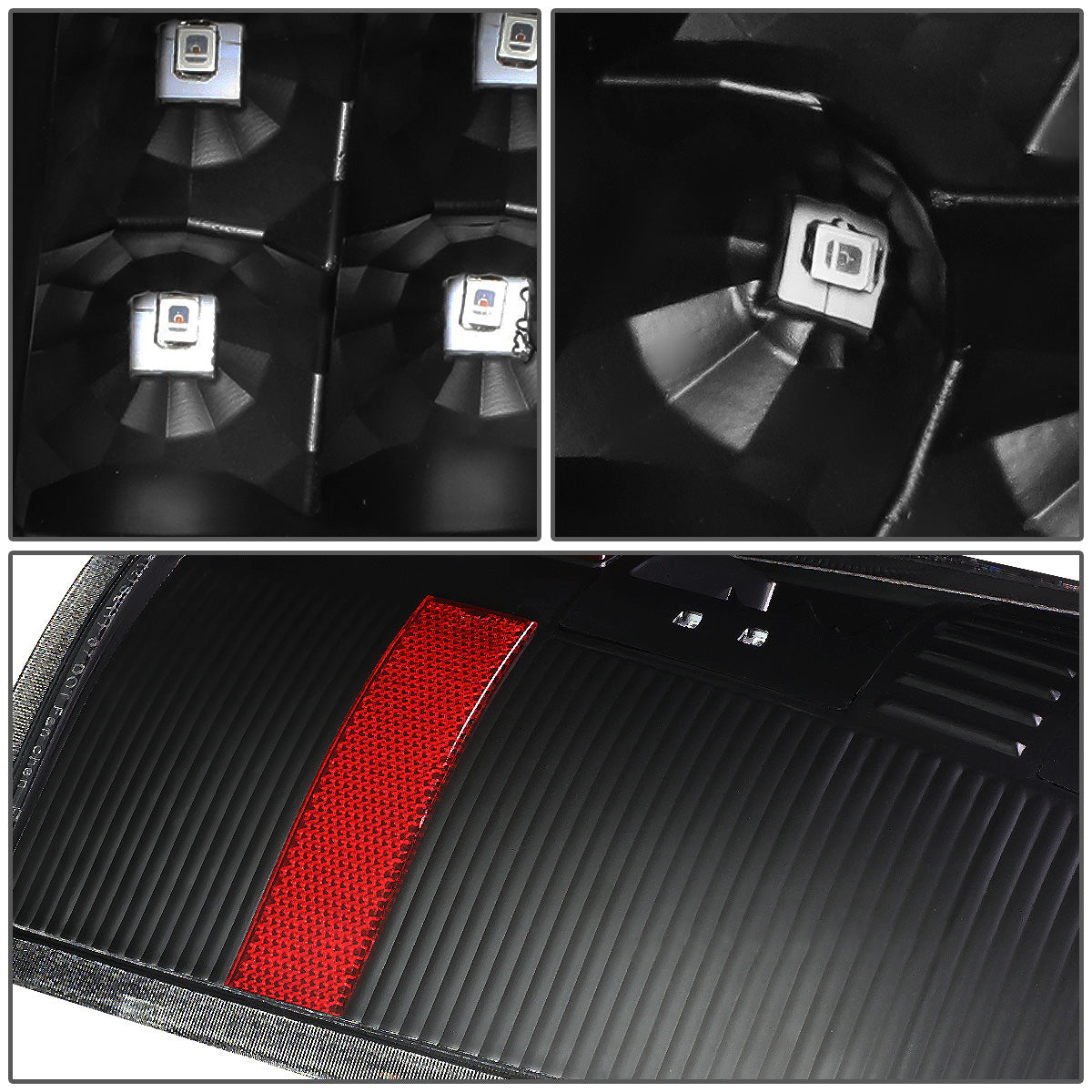 FAROS TRASEROS 07-13 GMC SIERRA 1500 - 07-14 GMC SIERRA 2500HD 3500HD - DOES NOT FIT DUALLY MODELS, DOES NOT FIT DENALI MODELS, DOES NOT FIT MODELS WITH 921 BACKUP BULB MODELS - LED - BLACK / CLEAR