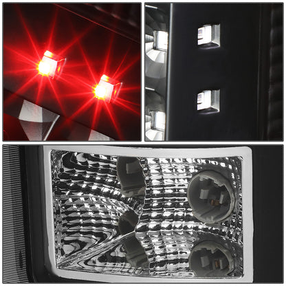 FAROS TRASEROS 07-13 GMC SIERRA 1500 - 07-14 GMC SIERRA 2500HD 3500HD - DOES NOT FIT DUALLY MODELS, DOES NOT FIT DENALI MODELS, DOES NOT FIT MODELS WITH 921 BACKUP BULB MODELS - LED - BLACK / CLEAR