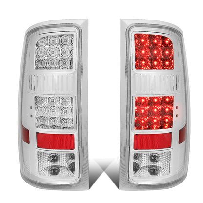 FAROS TRASEROS 07-13 GMC SIERRA 1500 - 07-14 GMC SIERRA 2500HD 3500HD - DOES NOT FIT DUALLY MODELS, DOES NOT FIT DENALI MODELS, DOES NOT FIT MODELS WITH 921 BACKUP BULB MODELS - LED - CHROME / CLEAR