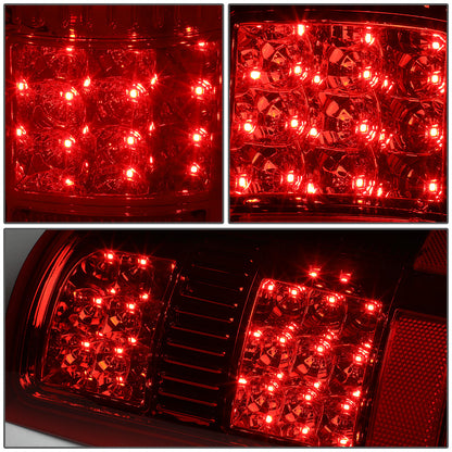 FAROS TRASEROS 07-13 GMC SIERRA 1500 - 07-14 GMC SIERRA 2500HD 3500HD - DOES NOT FIT DUALLY MODELS, DOES NOT FIT DENALI MODELS, DOES NOT FIT MODELS WITH 921 BACKUP BULB MODELS - LED - CHROME / RED