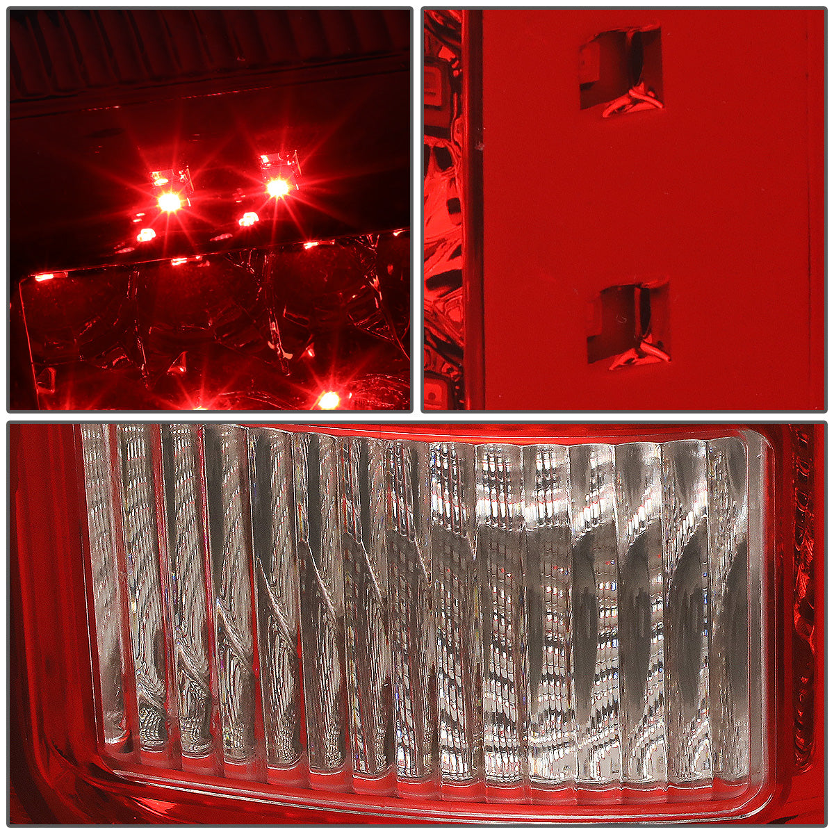 FAROS TRASEROS 07-13 GMC SIERRA 1500 - 07-14 GMC SIERRA 2500HD 3500HD - DOES NOT FIT DUALLY MODELS, DOES NOT FIT DENALI MODELS, DOES NOT FIT MODELS WITH 921 BACKUP BULB MODELS - LED - CHROME / RED