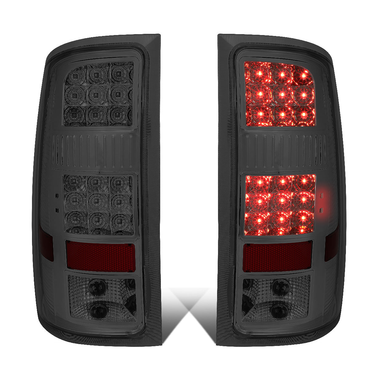 FAROS TRASEROS 07-13 GMC SIERRA 1500 - 07-14 GMC SIERRA 2500HD 3500HD - DOES NOT FIT DUALLY MODELS, DOES NOT FIT DENALI MODELS, DOES NOT FIT MODELS WITH 921 BACKUP BULB MODELS - LED - CHROME / SMOKE