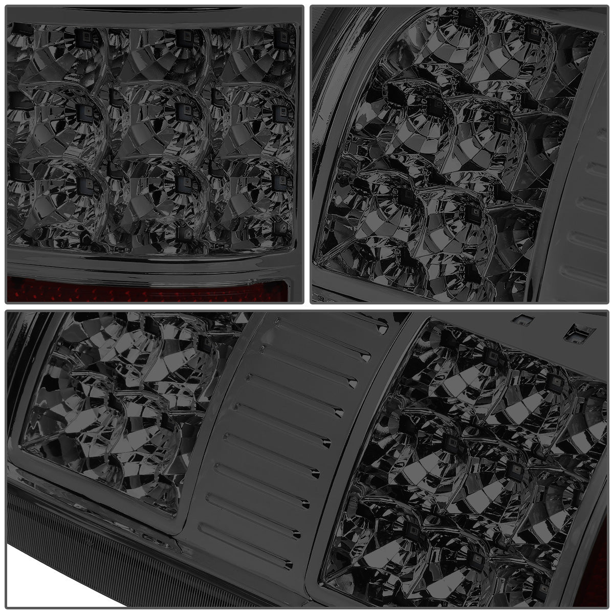 FAROS TRASEROS 07-13 GMC SIERRA 1500 - 07-14 GMC SIERRA 2500HD 3500HD - DOES NOT FIT DUALLY MODELS, DOES NOT FIT DENALI MODELS, DOES NOT FIT MODELS WITH 921 BACKUP BULB MODELS - LED - CHROME / SMOKE