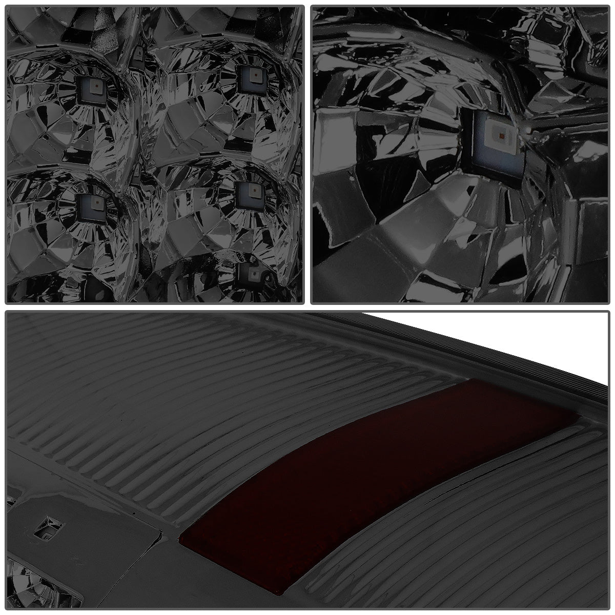 FAROS TRASEROS 07-13 GMC SIERRA 1500 - 07-14 GMC SIERRA 2500HD 3500HD - DOES NOT FIT DUALLY MODELS, DOES NOT FIT DENALI MODELS, DOES NOT FIT MODELS WITH 921 BACKUP BULB MODELS - LED - CHROME / SMOKE