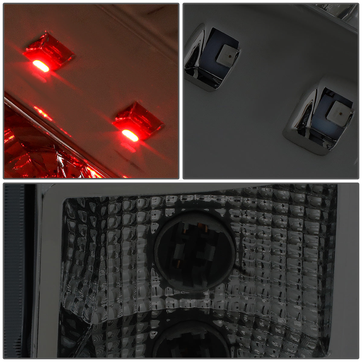 FAROS TRASEROS 07-13 GMC SIERRA 1500 - 07-14 GMC SIERRA 2500HD 3500HD - DOES NOT FIT DUALLY MODELS, DOES NOT FIT DENALI MODELS, DOES NOT FIT MODELS WITH 921 BACKUP BULB MODELS - LED - CHROME / SMOKE