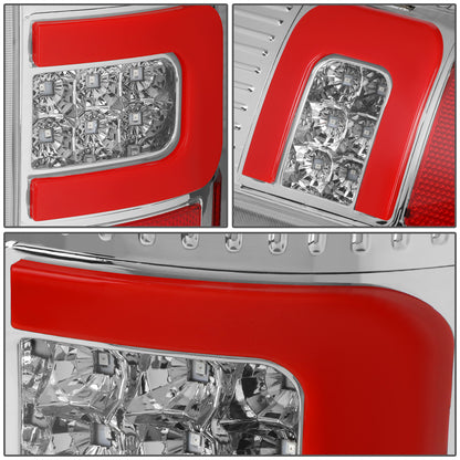 FAROS TRASEROS 07-13 GMC SIERRA 1500 - 07-14 GMC SIERRA 2500HD 3500HD - DOES NOT FIT DUALLY MODELS, DOES NOT FIT DENALI MODELS, DOES NOT FIT MODELS WITH 921 BACKUP BULB MODELS - 3D - RED LED - CHROME / CLEAR
