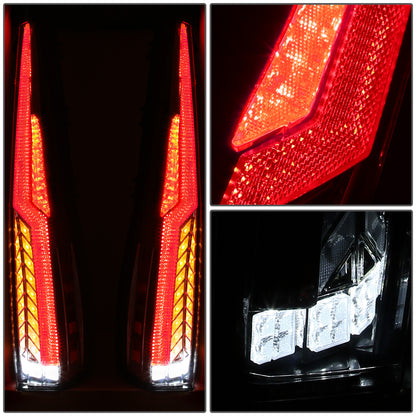 FAROS TRASEROS 07-14 CHEVY TAHOE SUBURBAN GMC YUKON DENALI - LED - CHROME