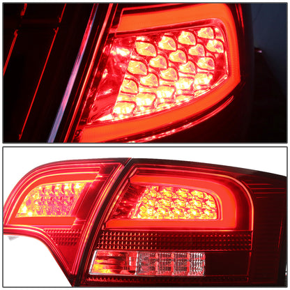 FAROS TRASEROS 05-08 AUDI S4 , A4 , A4 QUATTRO - 3D - TRON STYLE LED - CHROME / RED