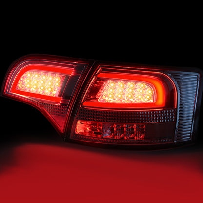 FAROS TRASEROS 05-08 AUDI S4 , A4 , A4 QUATTRO - 3D - TRON STYLE LED - CLEAR / RED
