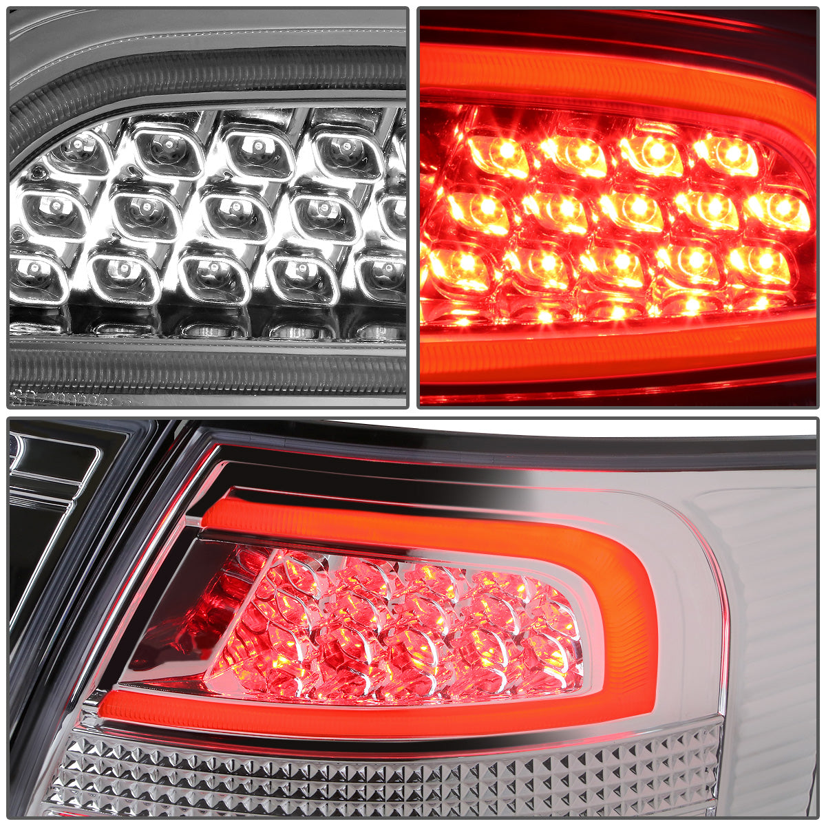 FAROS TRASEROS 05-08 AUDI S4 , A4 , A4 QUATTRO - 3D - TRON STYLE LED - CLEAR / RED