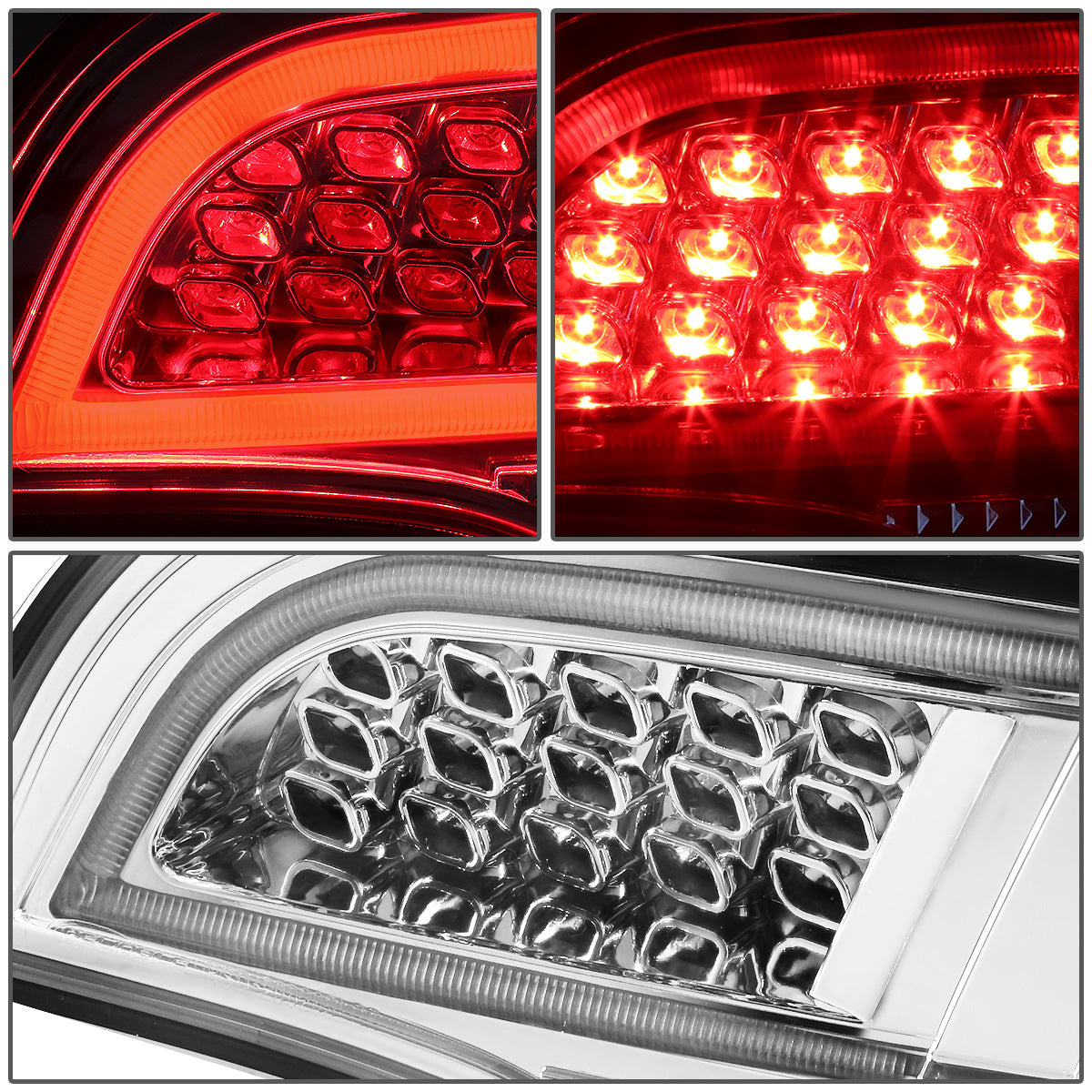 FAROS TRASEROS 05-08 AUDI S4 , A4 , A4 QUATTRO - 3D - TRON STYLE LED - CLEAR / RED
