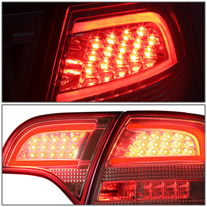 FAROS TRASEROS 05-08 AUDI S4 , A4 , A4 QUATTRO - 3D - TRON STYLE LED - CLEAR / RED