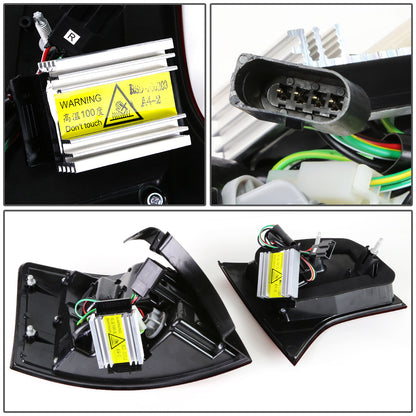 FAROS TRASEROS 05-08 AUDI S4 , A4 , A4 QUATTRO - 3D - TRON STYLE LED - SMOKE / RED
