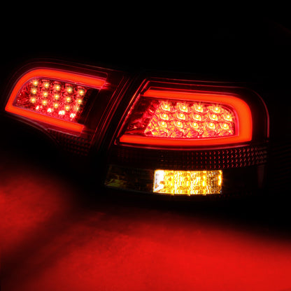 FAROS TRASEROS 05-08 AUDI S4 , A4 , A4 QUATTRO - 3D - TRON STYLE LED - SMOKE / RED