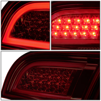 FAROS TRASEROS 05-08 AUDI S4 , A4 , A4 QUATTRO - 3D - TRON STYLE LED - SMOKE / RED