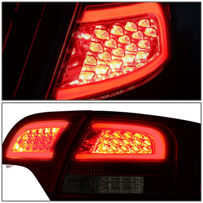 FAROS TRASEROS 05-08 AUDI S4 , A4 , A4 QUATTRO - 3D - TRON STYLE LED - SMOKE / RED