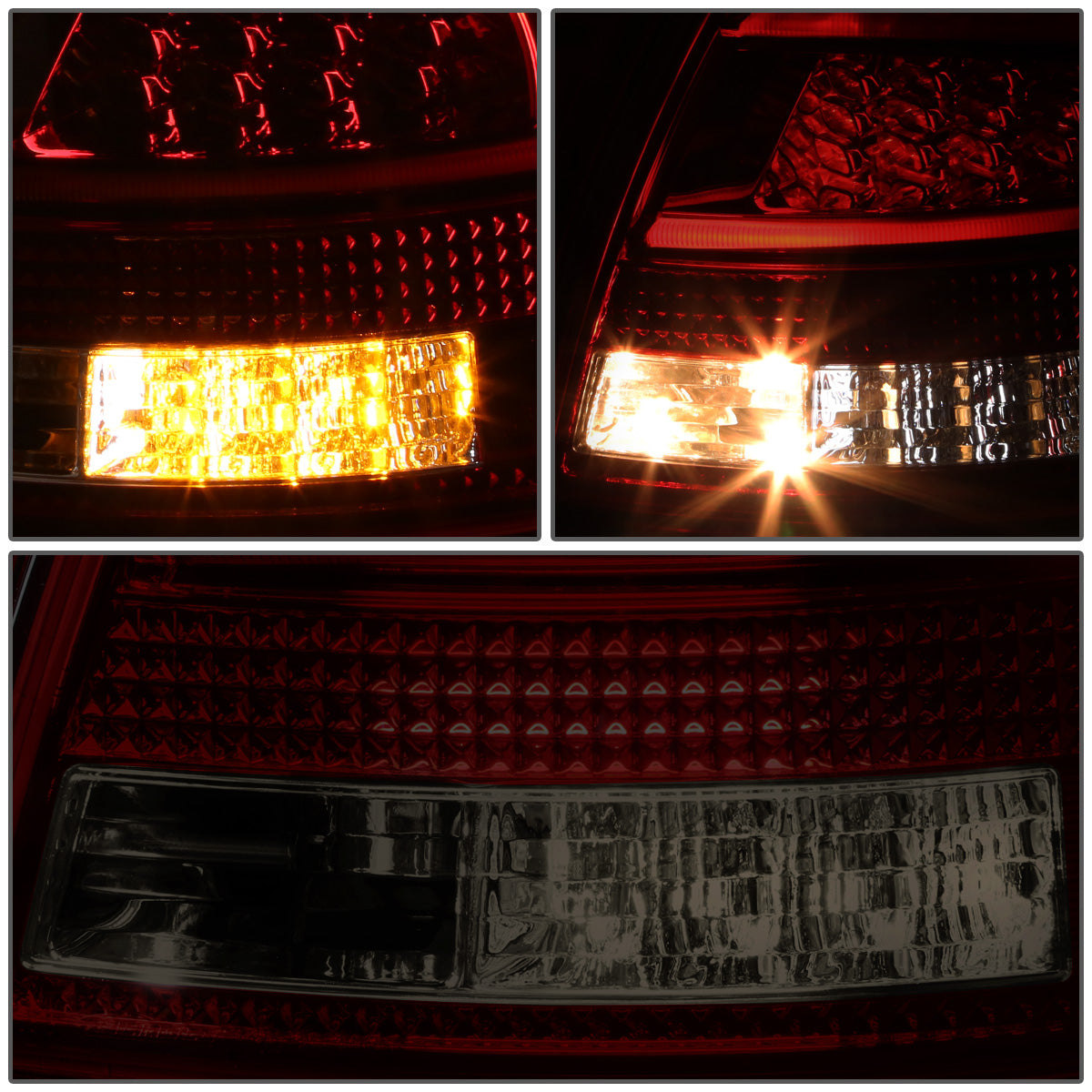 FAROS TRASEROS 05-08 AUDI S4 , A4 , A4 QUATTRO - 3D - TRON STYLE LED - SMOKE / RED