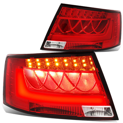 FAROS TRASEROS 05-08 AUDI A6 , A6 QUATTRO - 3D - LED - RED / CLEAR