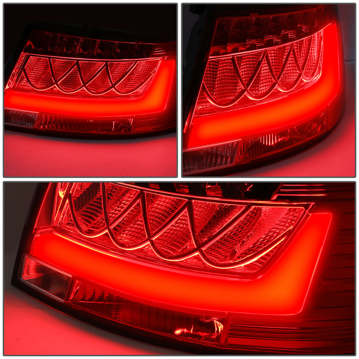 FAROS TRASEROS 05-08 AUDI A6 , A6 QUATTRO - 3D - LED - RED / CLEAR
