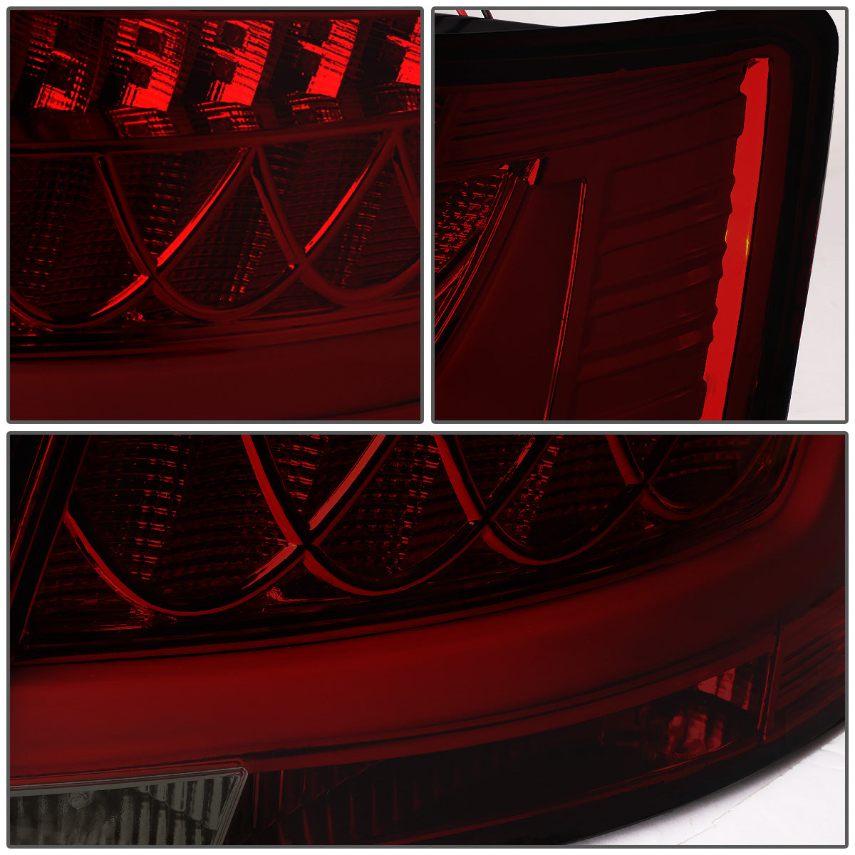 FAROS TRASEROS 05-08 AUDI A6 , A6 QUATTRO - 3D - LED - RED / SMOKE